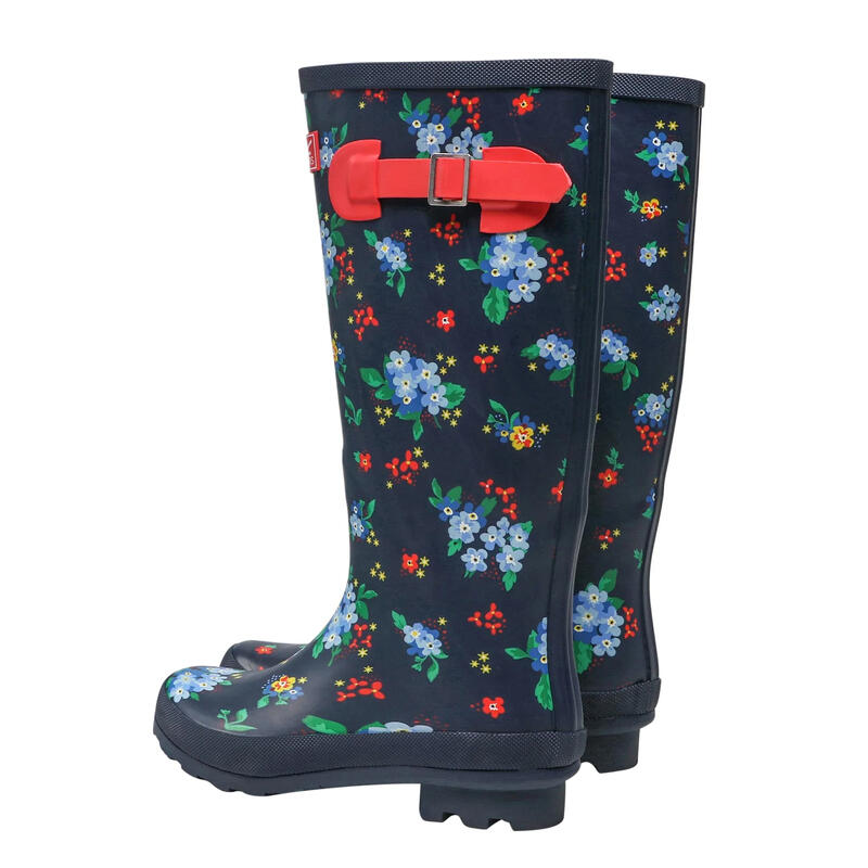 Bottes de pluie FAIRWEATHER Femme (Bleu marine/rouge)