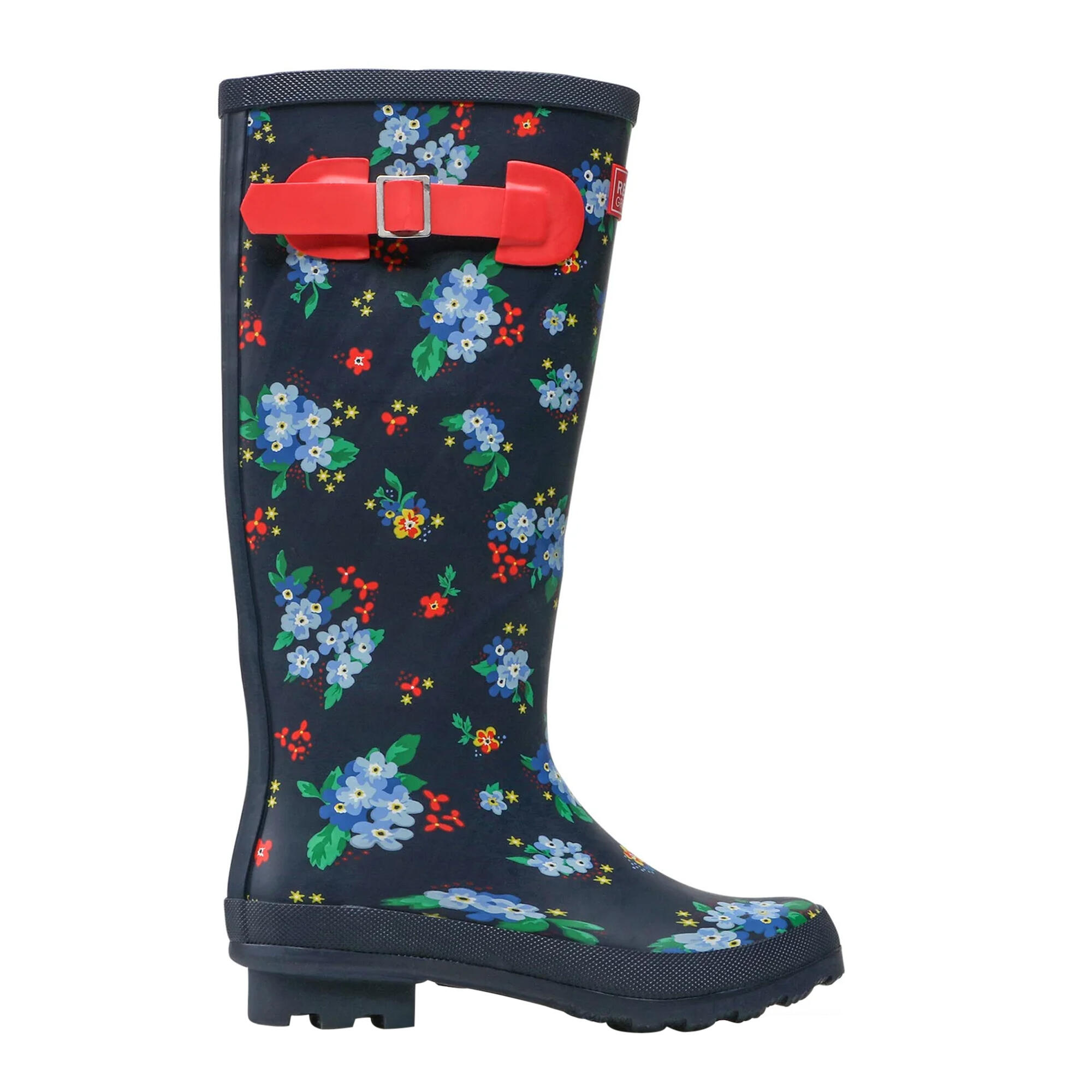 Womens/Ladies Ly Fairweather II Tall Durable Wellington Boots (Navy/Red) 1/5