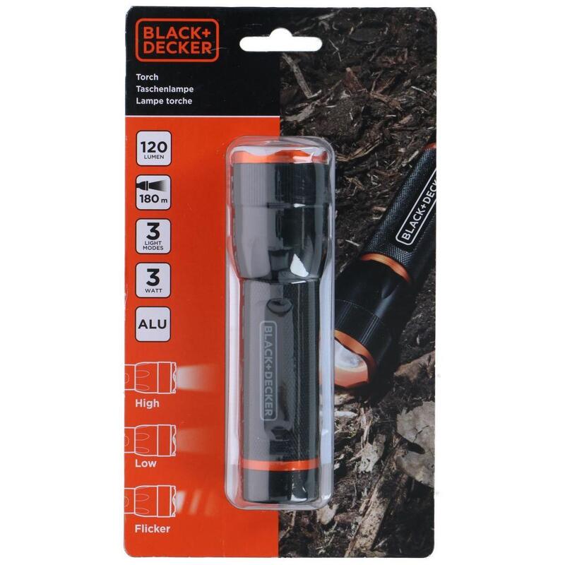 Latarka ręczna Black + Decker 3W 120 Lumenów aluminiowa