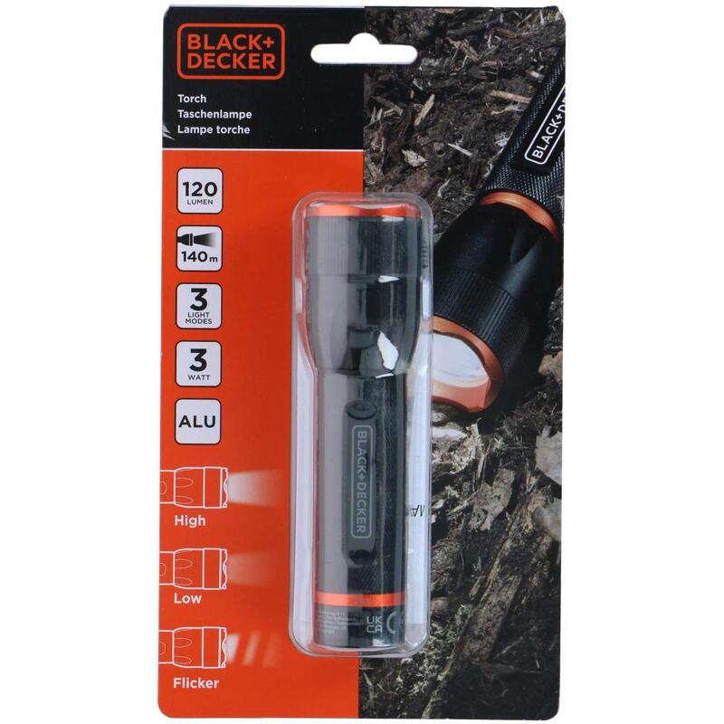 Latarka ręczna Black + Decker 3W 120 Lumenów aluminiowa