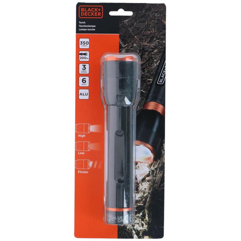 Latarka ręczna Black + Decker 6W 350 Lumenów aluminiowa