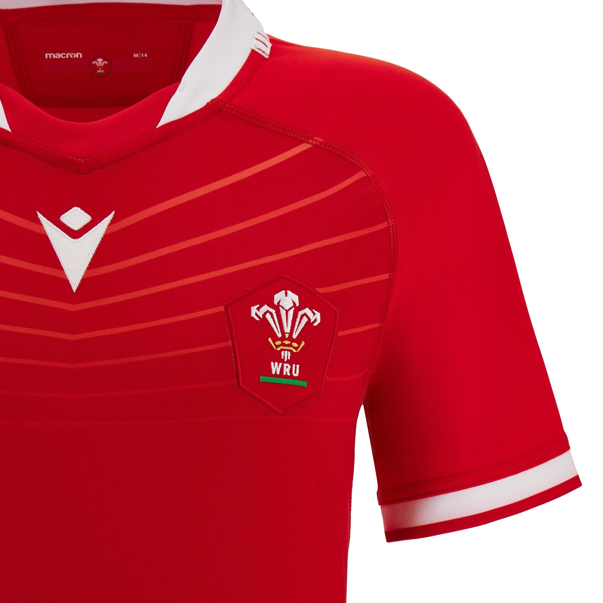 Macron Wales WRU 22/23 HOME  Womens Rugby World Cup Shirt 3/4