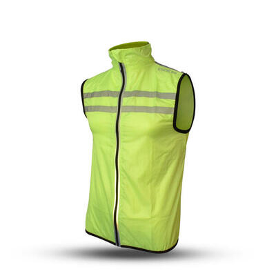 Gato Windbreaker Mesh Weste Neon Gelb Extra Klein