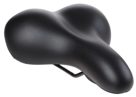Selle Comfort City nera — guide in acciaio 260 x 210 mm senza cinghia