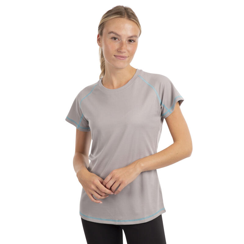 Camiseta deportiva Viktoria para chica mujer Platino