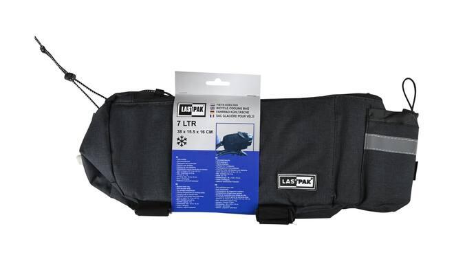 Enkele Fietstas Koeltas 7 Liter Donkergrijs 3/4