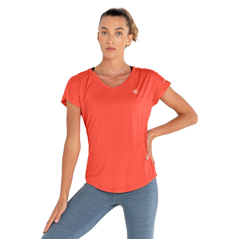 Dames Actief TShirt (Neon Peach)