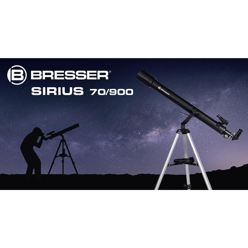Télescope Sirius 70/900 AZ - BRESSER - avec adaptateur pour Smartphone