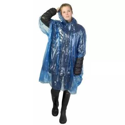 Regenponcho Einheitsgröße Blau Transparent