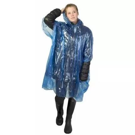 Regenponcho Einheitsgröße Blau Transparent