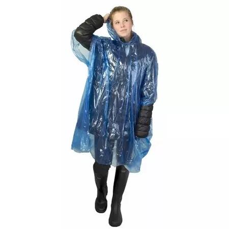 Poncho De Pluie Taille Unique Bleu Transparent