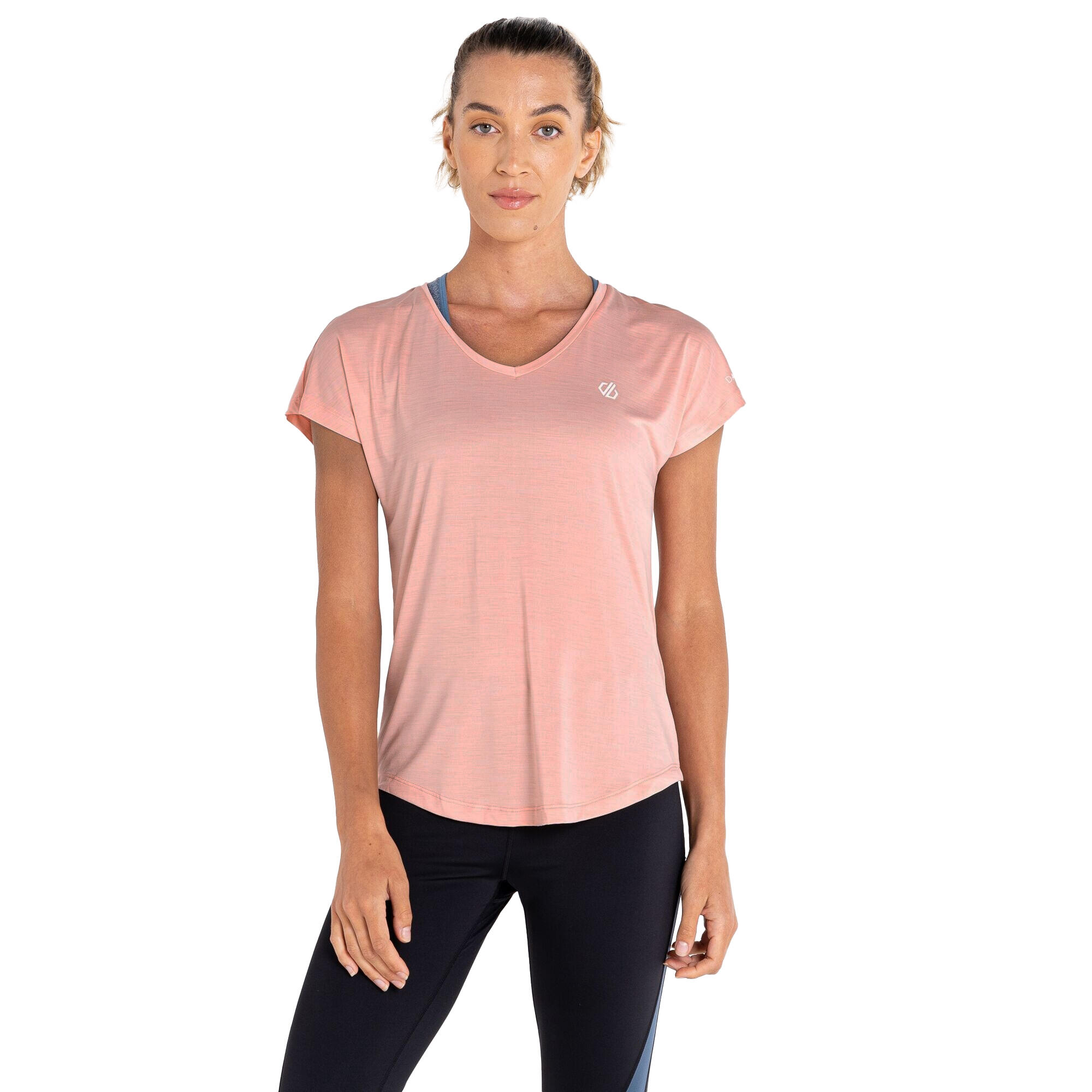 Womens/Ladies Active TShirt (Apricot Blush) 3/4