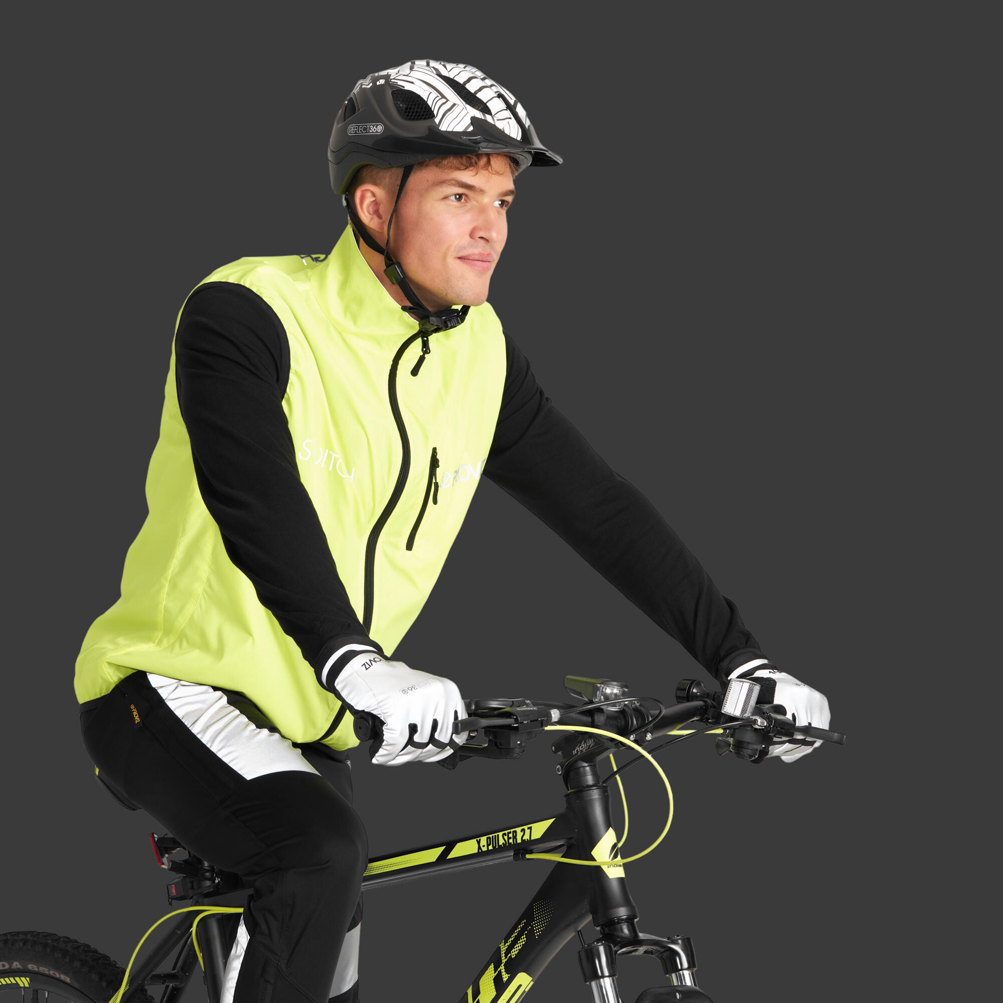 Proviz Men's Reflective Switch Waterproof Cycling Gilet 4/8