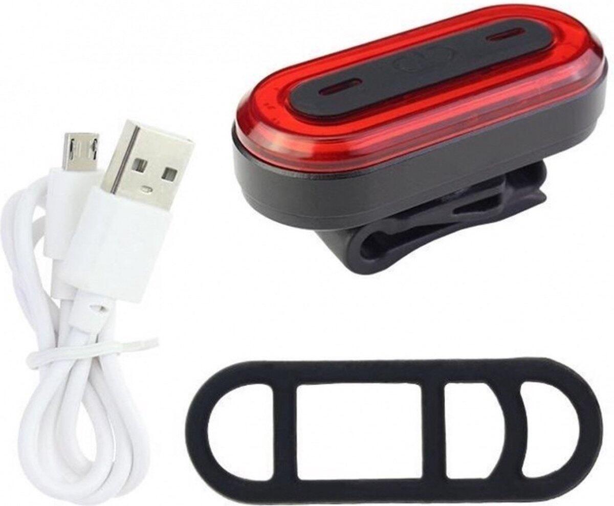 Rood Achterlicht 100 Lumen USB Oplaadbaar LED fietsverlichting 7/7