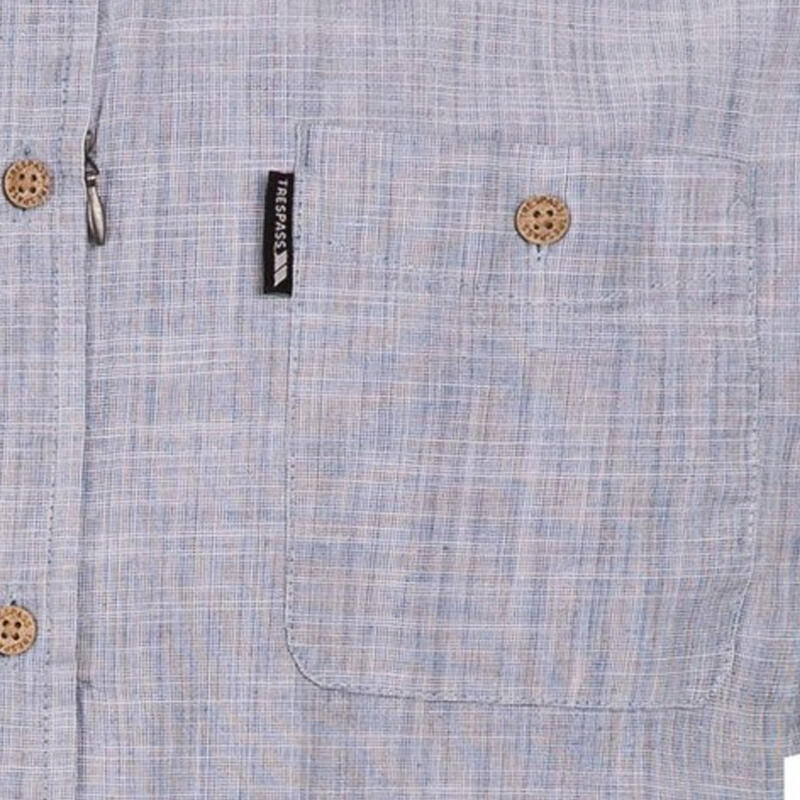 Heren Basham Woven Shirt (Donkere pauw)