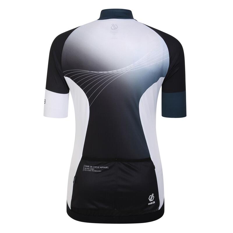 Camisola de Ciclismo Fecho de Correr AEP Stimulus Mulher Preto