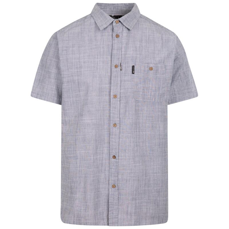 Heren Basham Woven Shirt (Donkere pauw)