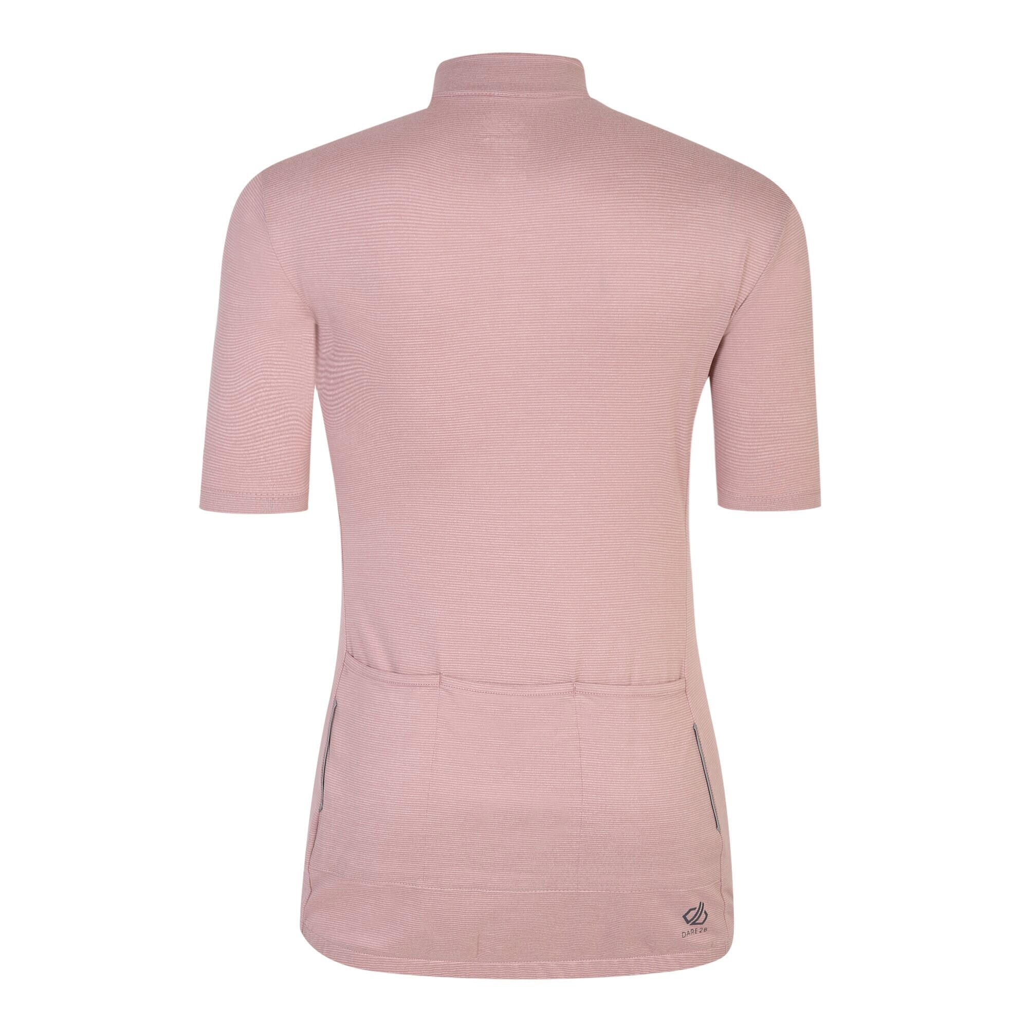 Womens/Ladies Pedal Through It Marl Lightweight Jersey (Dusky Rose) 2/5