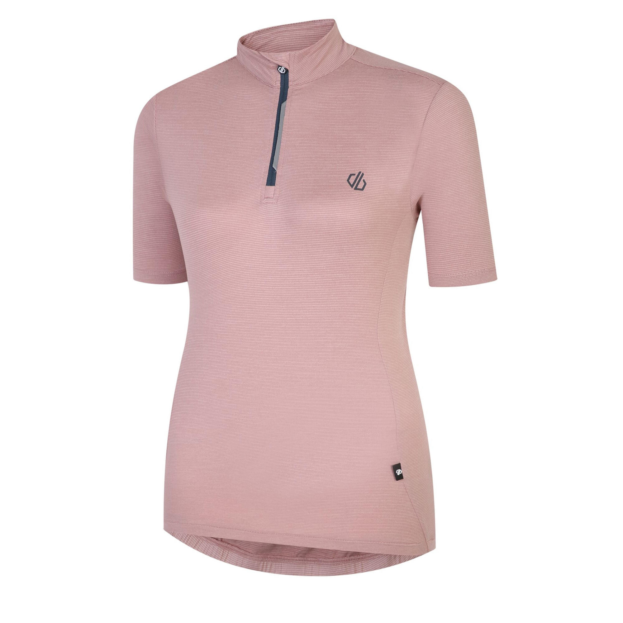 Womens/Ladies Pedal Through It Marl Lightweight Jersey (Dusky Rose) 3/5