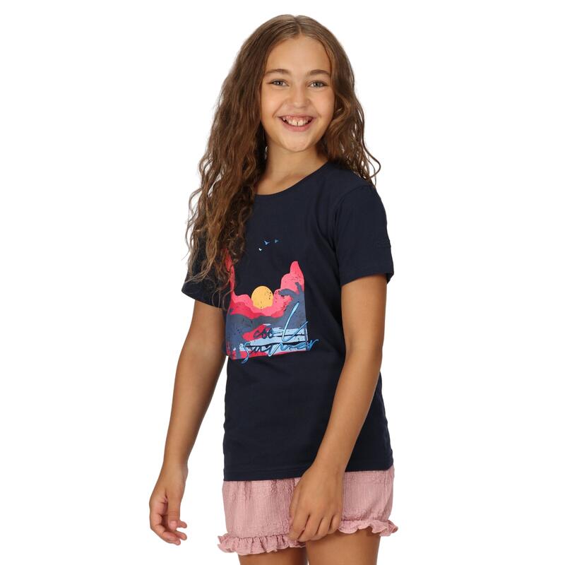 Camiseta Bosley VI Atardecer para Niños/Niñas Marino