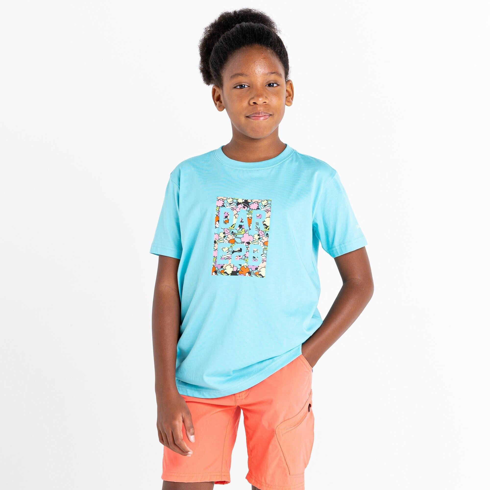 Childrens/Kids Trailblazer Floral TShirt (Sea Jet Blue) 4/5