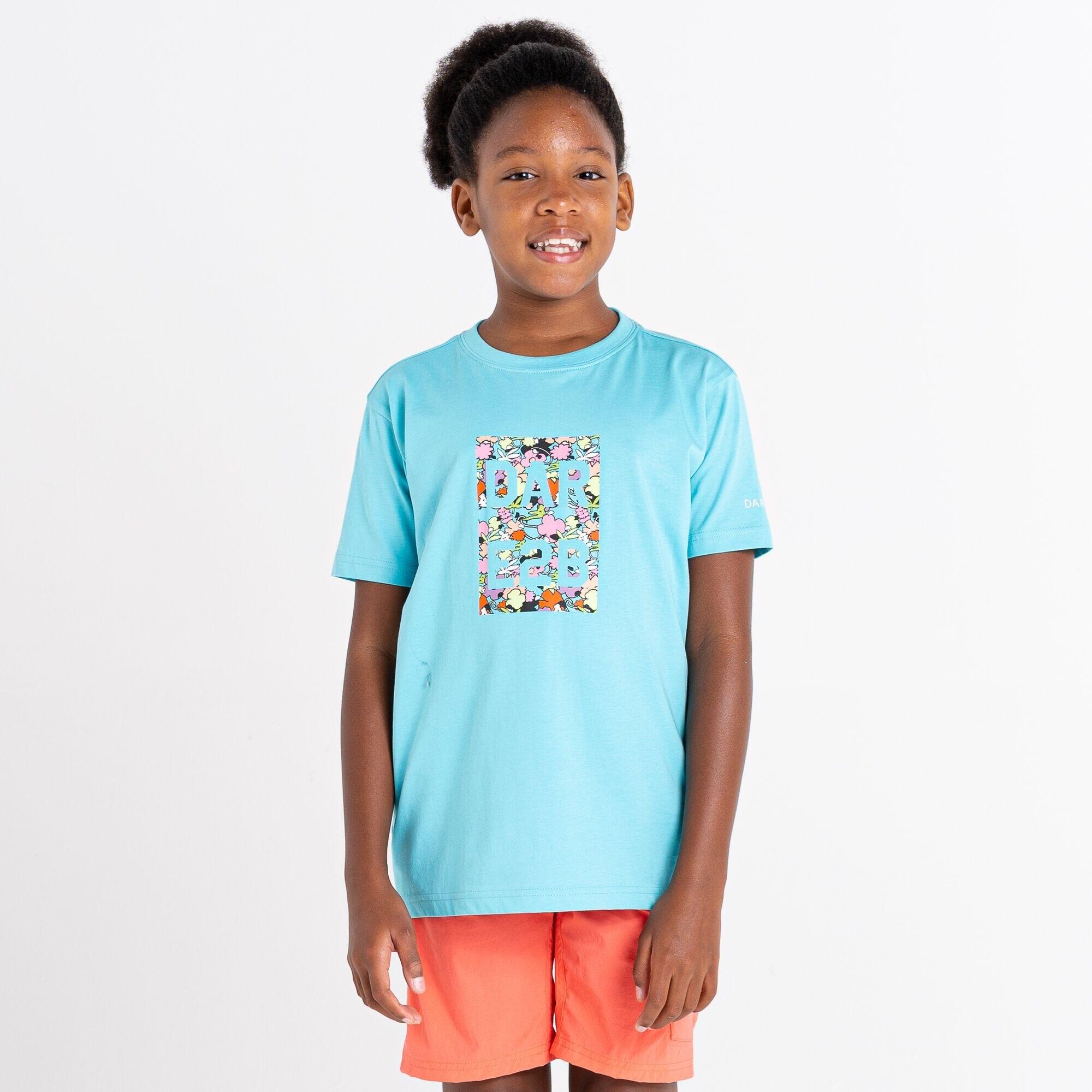 Childrens/Kids Trailblazer Floral TShirt (Sea Jet Blue) 3/5