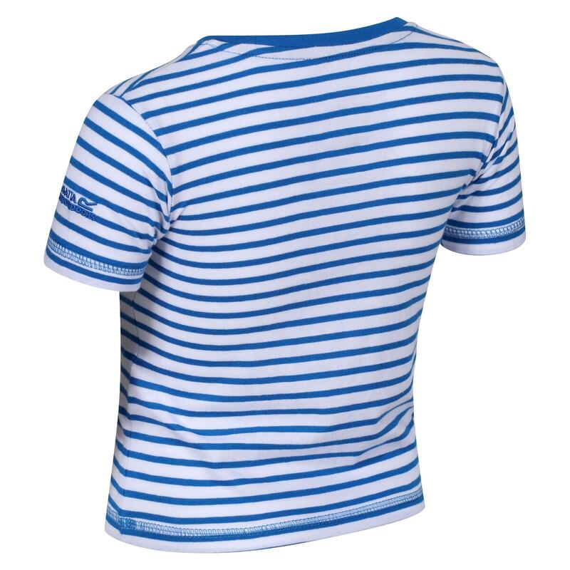 Camiseta de Peppa Pig Rayas en Contraste para Niños/Niñas Azul Imperial, Blanco