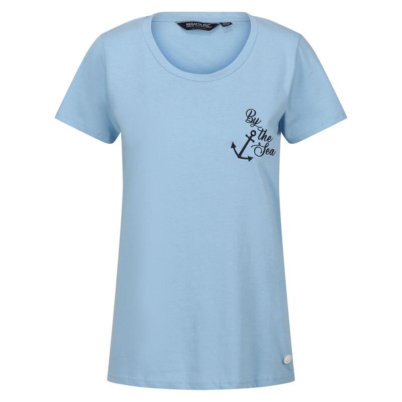 Dames Filandra VII Bij De Zee Anker TShirt (Poederblauw)