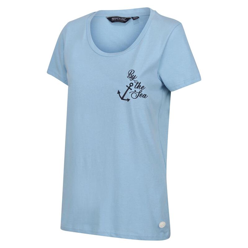 Camiseta Filandra VII By The Sea Ancla para Mujer Azul Polvo