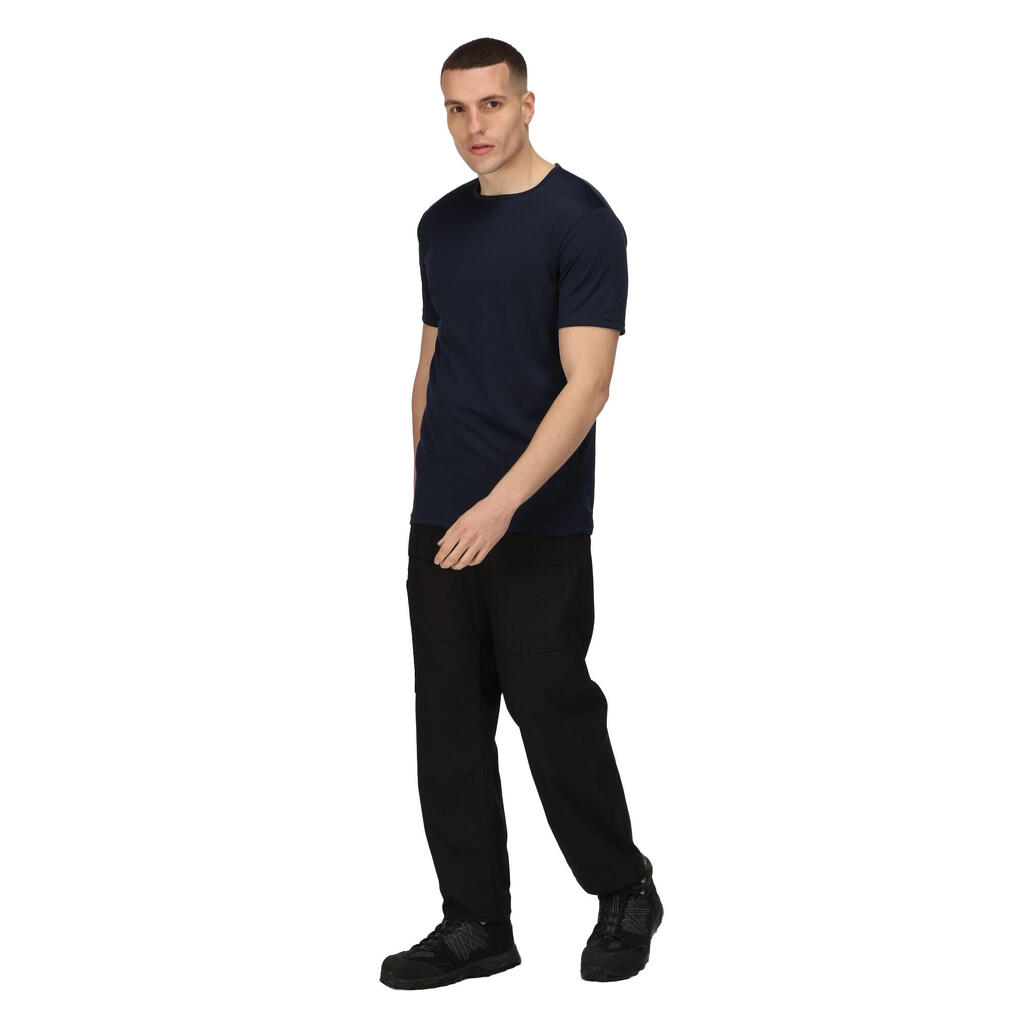 Mens Reflective Moisture Wicking TShirt (Navy)