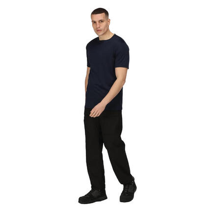 Heren Reflecterend vochtafvoerend Tshirt (Marine)