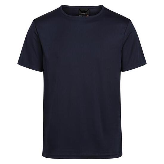 Heren Reflecterend vochtafvoerend Tshirt (Marine)