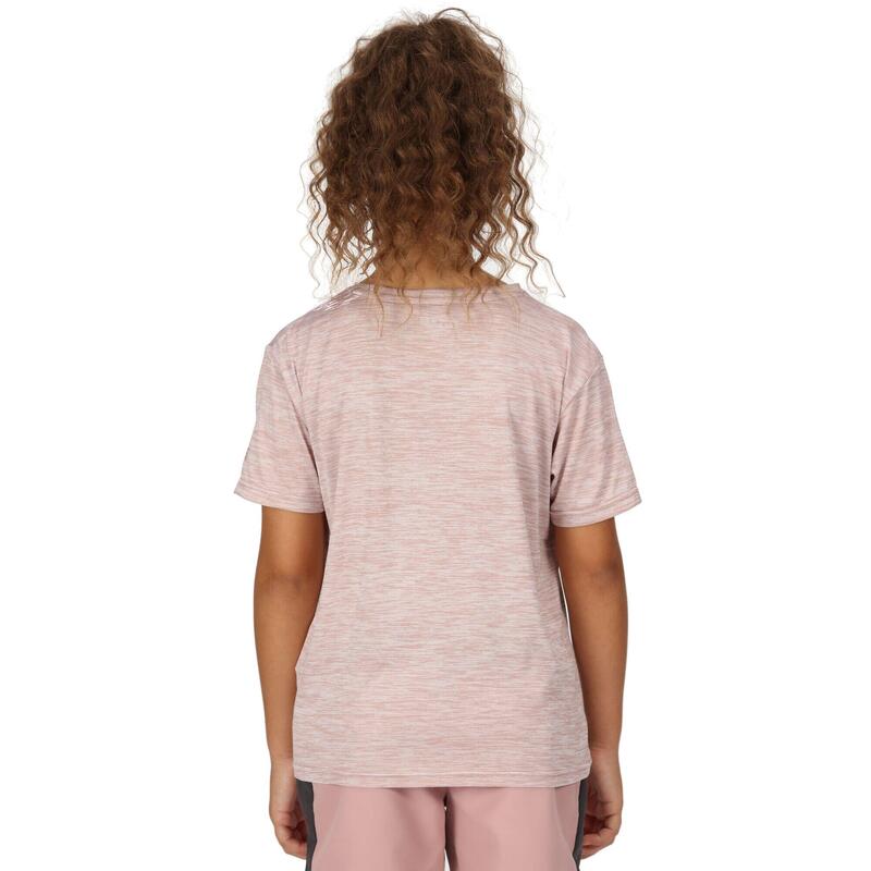 Camiseta Fingal Edition Jaspeada para Niños/Niñas Rosa Dusky