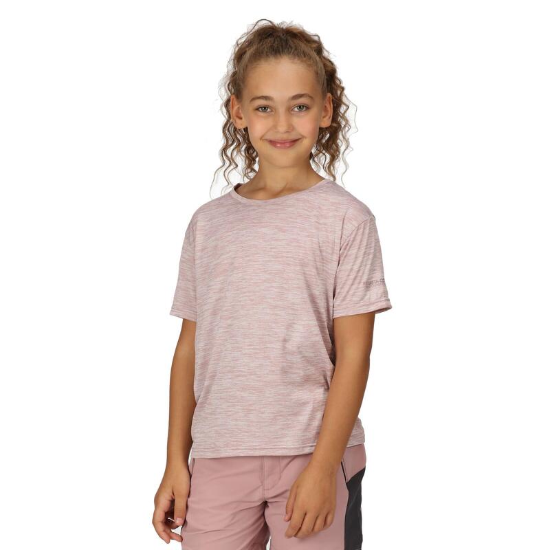 Camiseta Fingal Edition Jaspeada para Niños/Niñas Rosa Dusky