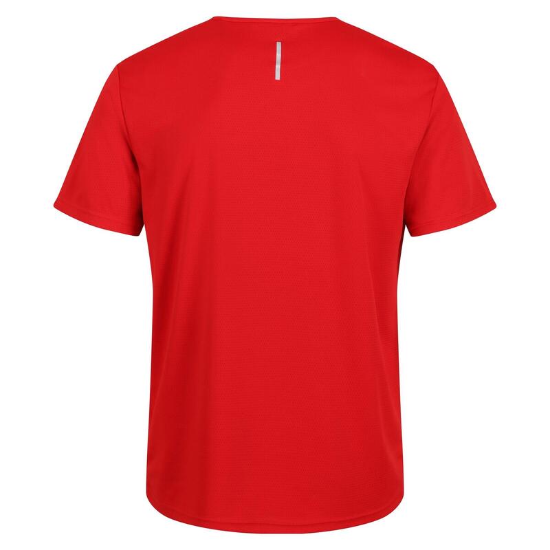 T-Shirt Absorção da Humidade Refletor Pro Homem Vermelho Clássico
