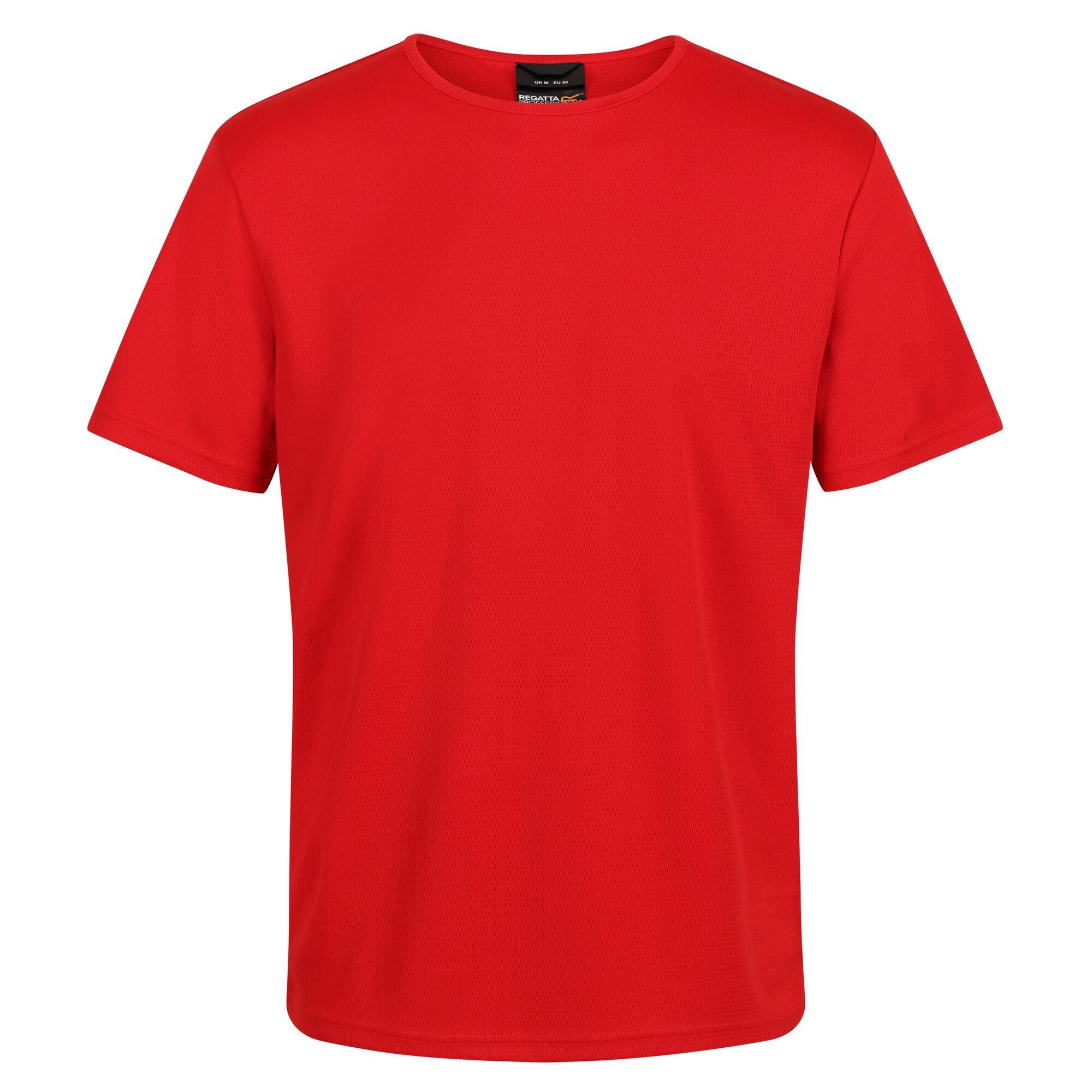 REGATTA Mens Pro Reflective Moisture Wicking TShirt (Classic Red)
