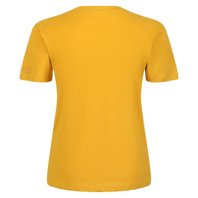 Camiseta Bosley V de Rayas para Niños/Niñas Amarillo Dorado