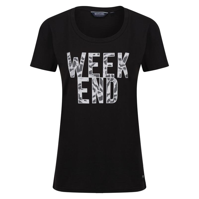 Tshirt FILANDRA WEEK END Femme (Noir)