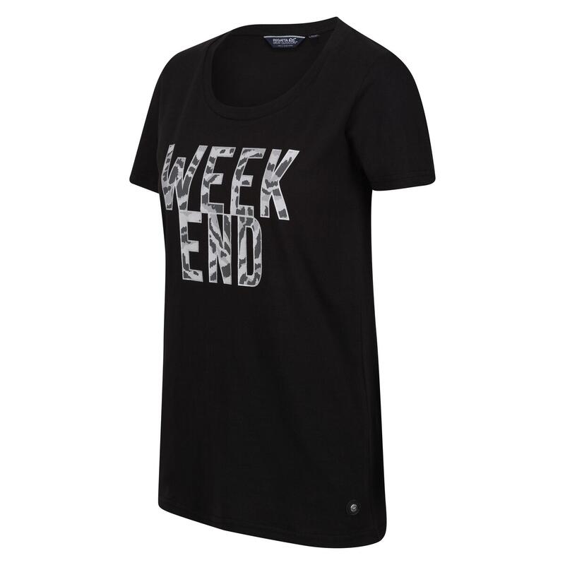 Tshirt FILANDRA WEEK END Femme (Noir)
