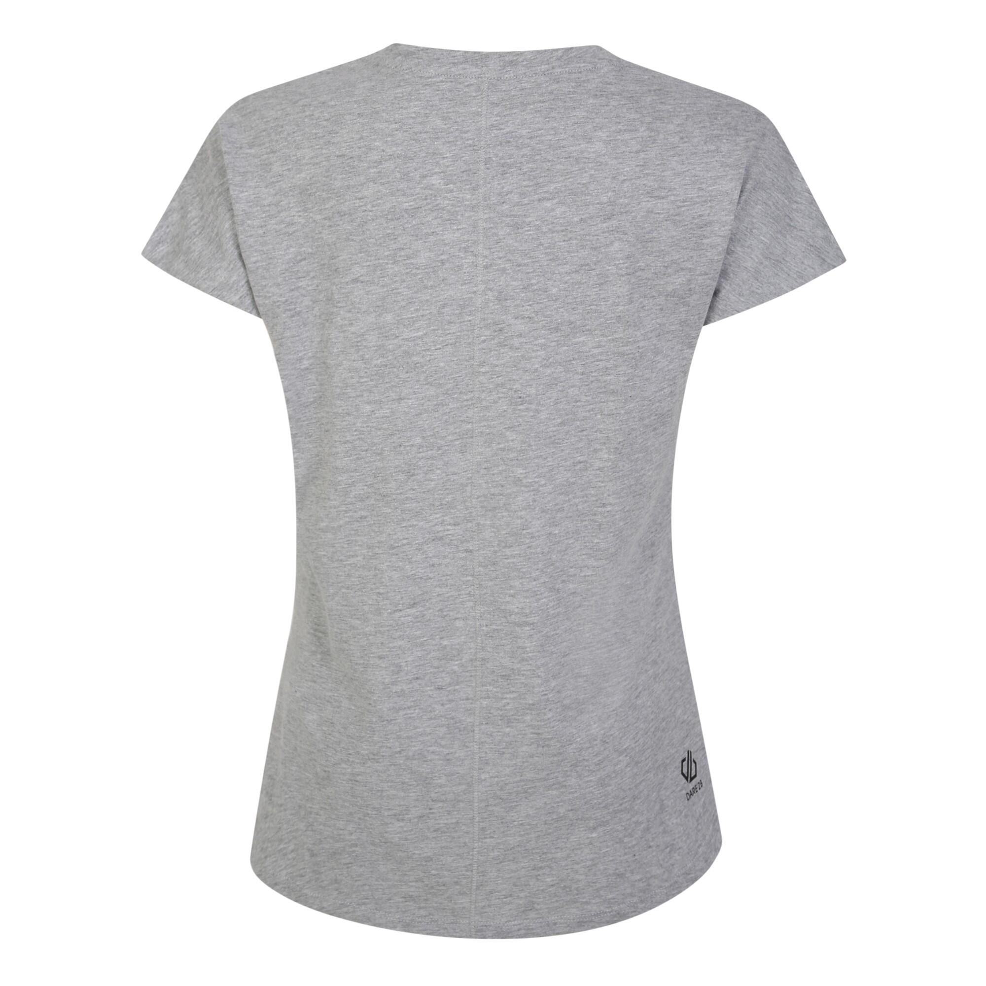 Womens/Ladies Finite Graphic Print TShirt (Ash Grey Marl) 2/5