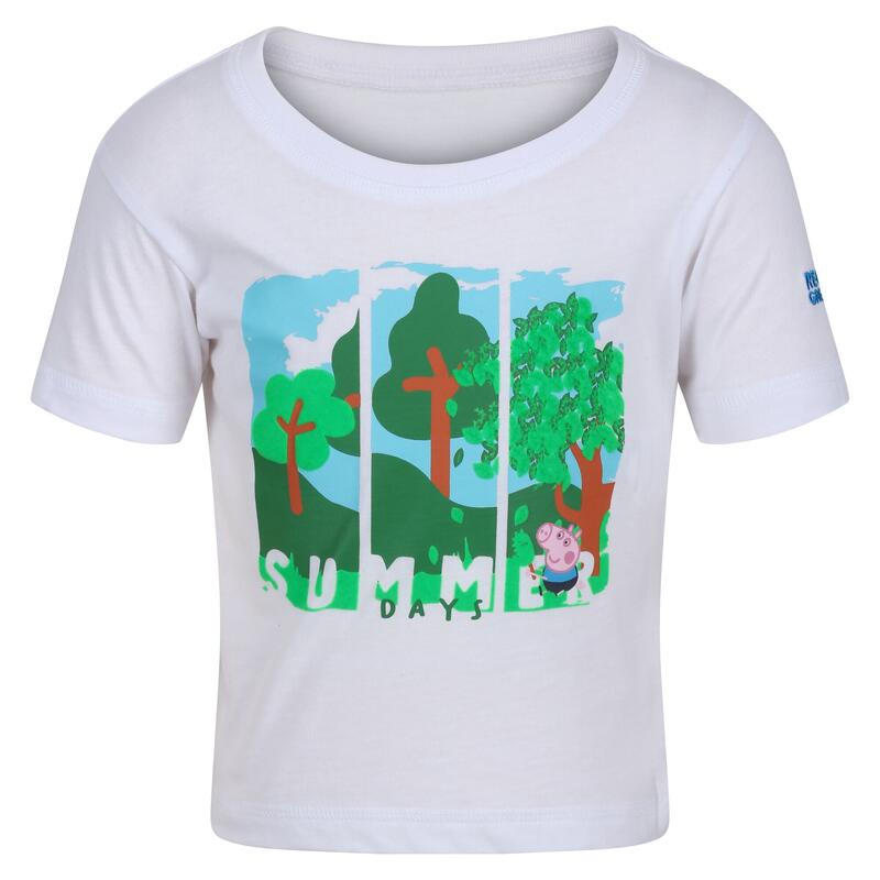 Kinder/Kids Peppa Pig Tshirt met korte mouwen (Wit)