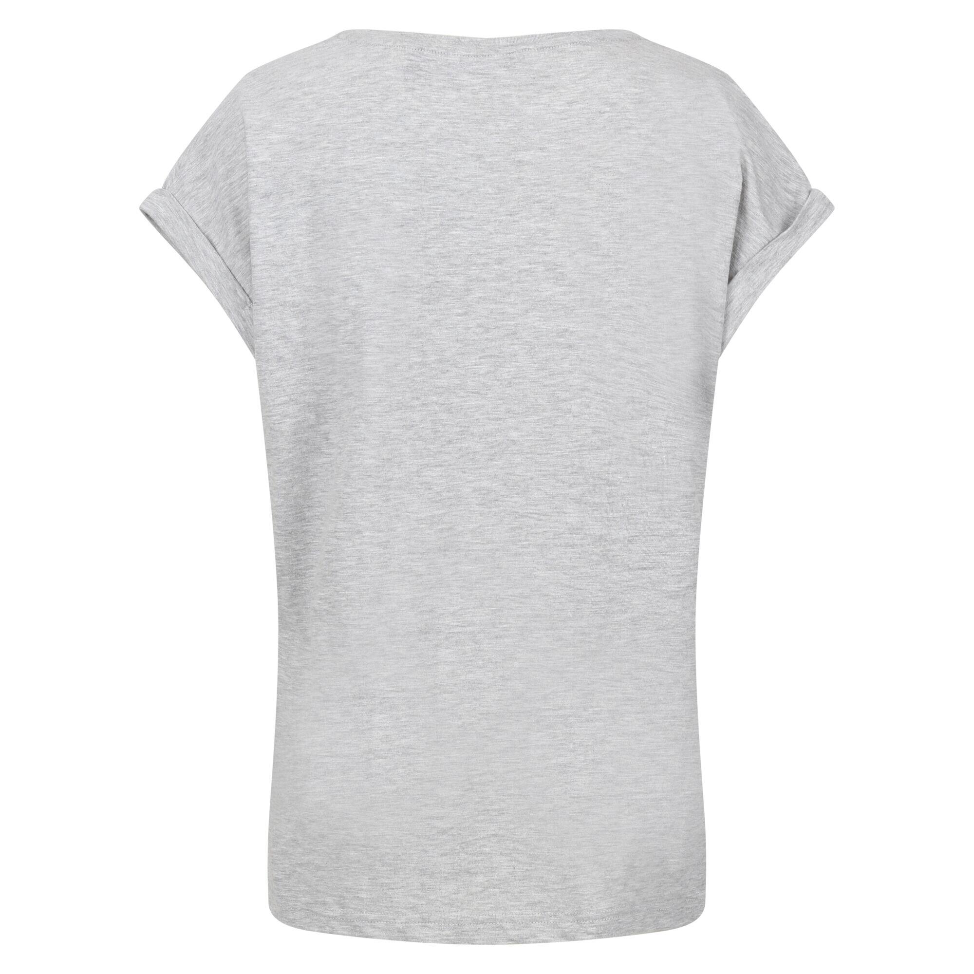 Womens/Ladies Roselynn Wild Flowers TShirt (Storm Grey Marl) 2/5