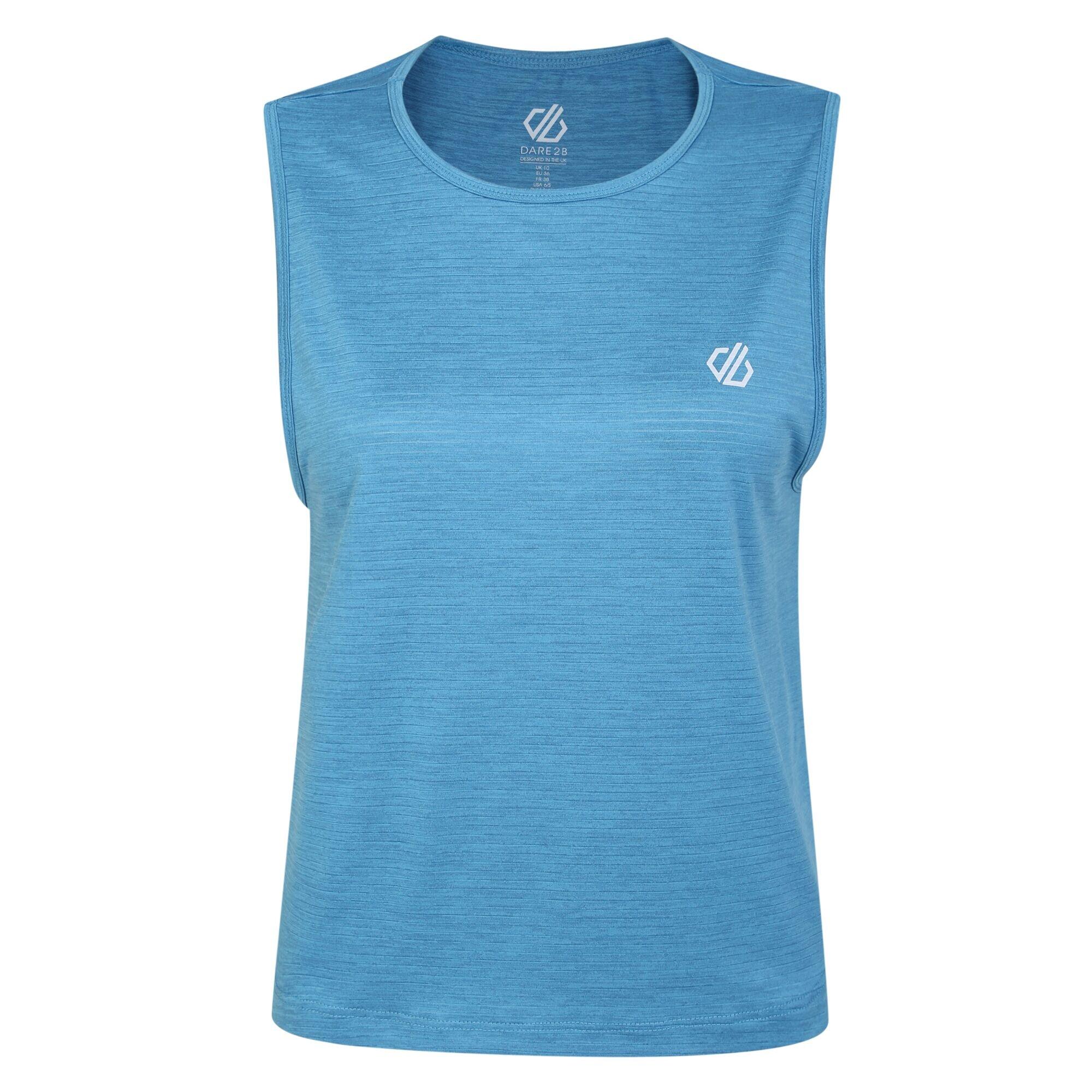 DARE 2B Womens/Ladies Meditate Marl Crop Top (Niagra Blue)