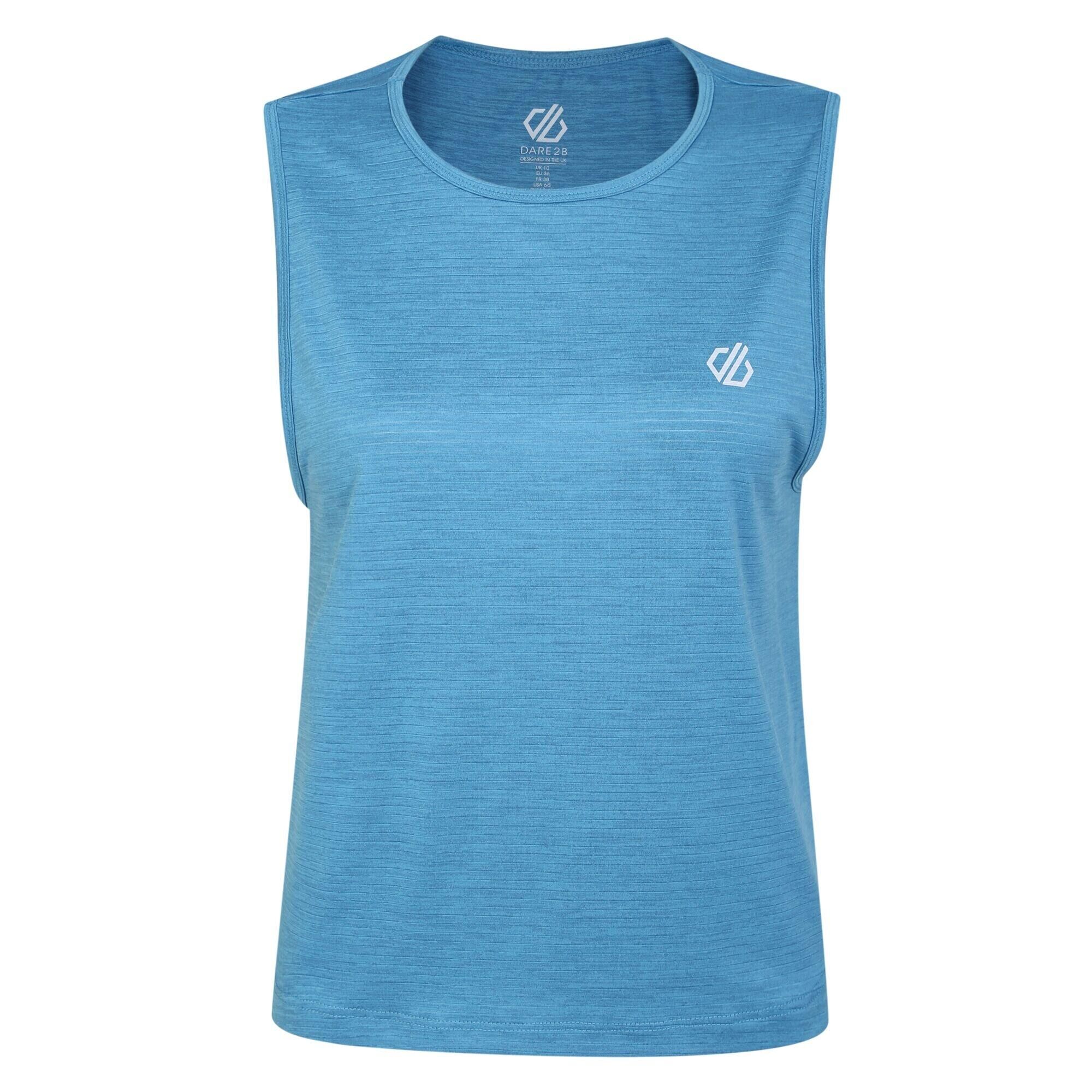 DARE 2B Womens/Ladies Meditate Marl Crop Top (Niagra Blue)