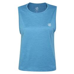 Dames Meditate Marl Crop Top (Niagra Blauw)