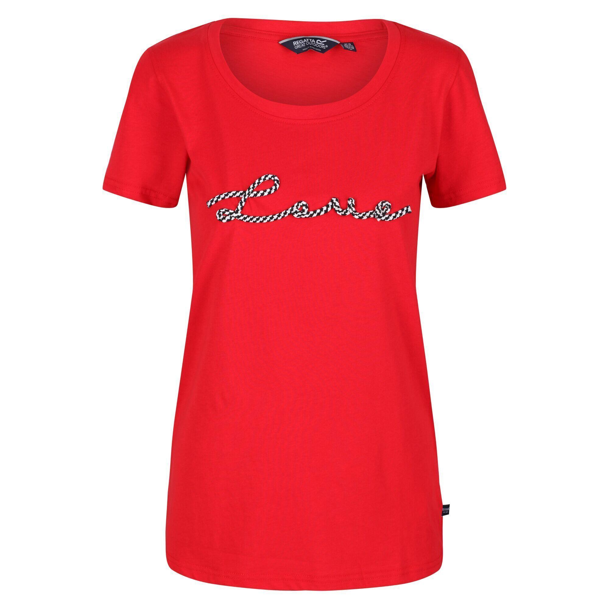 REGATTA Womens/Ladies Filandra VI Love TShirt (True Red)