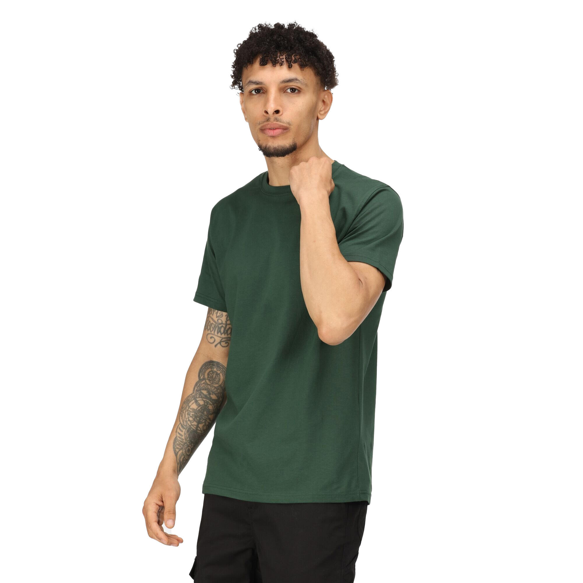 Mens Pro Cotton Soft Touch TShirt (Dark Green) 3/5