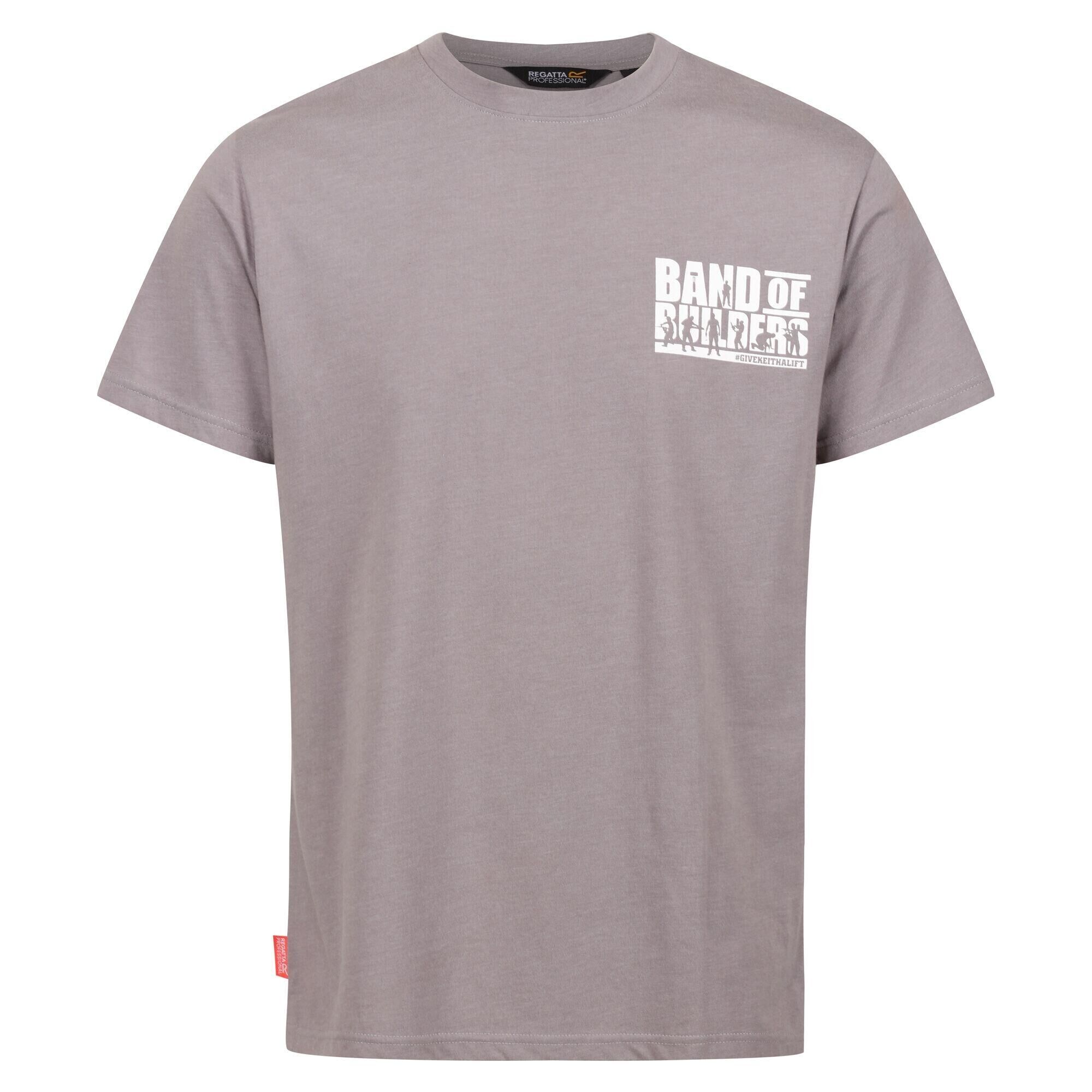 REGATTA Mens Band Of Builders Marl TShirt (Rock Grey)