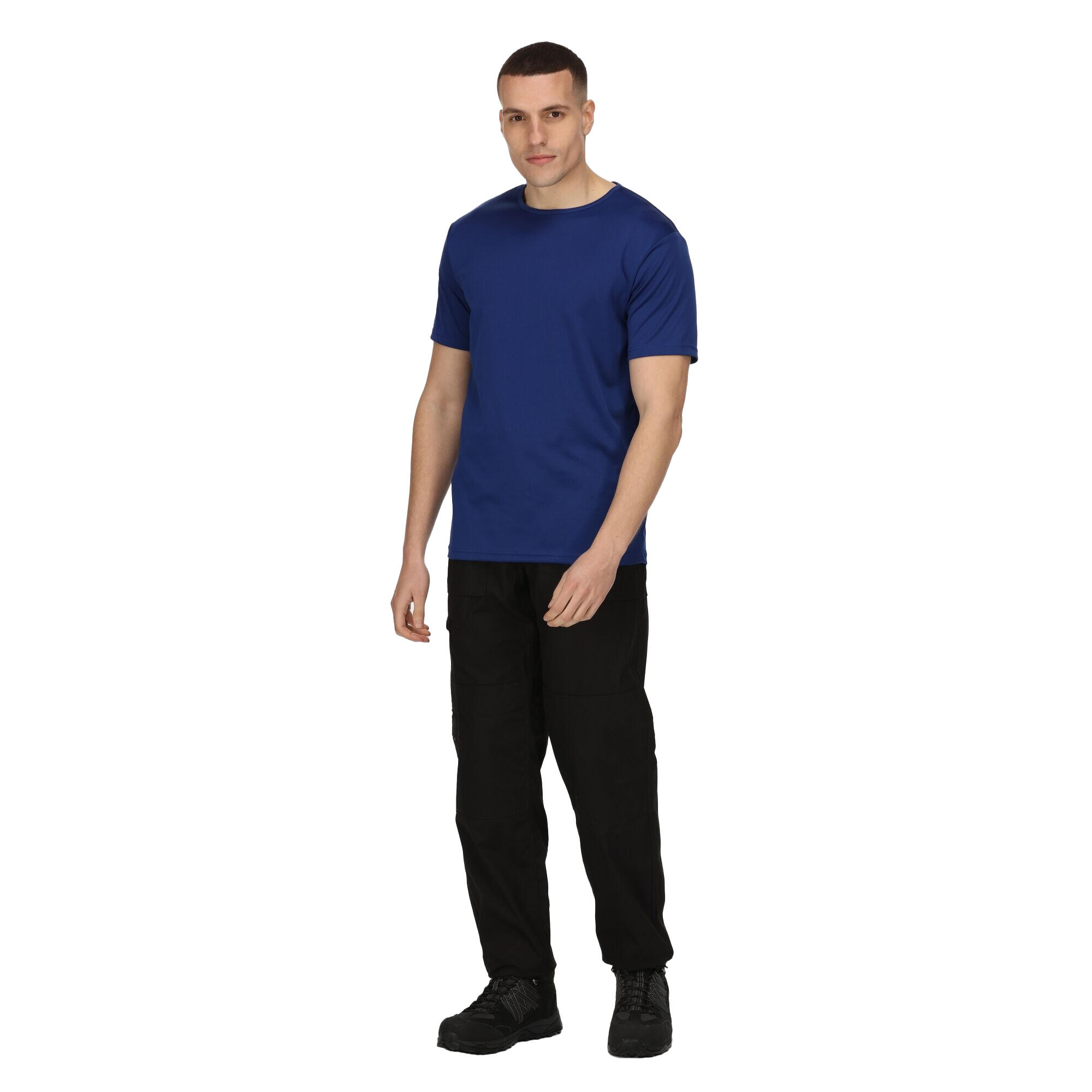 Mens Reflective Moisture Wicking TShirt (New Royal) 4/5