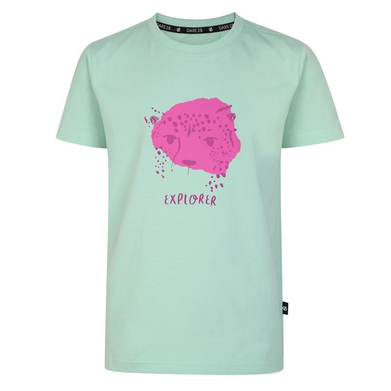 Camiseta Trailblazer Leopardo para Niños/Niñas Jade Grisáceo